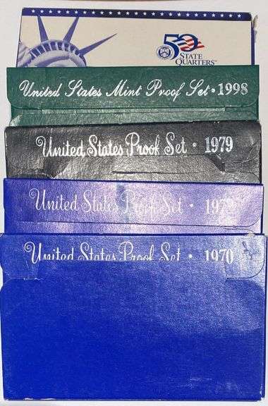 5 US Proof Set Lot 1970-2001