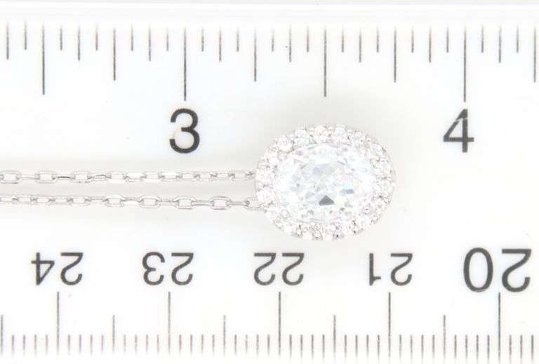 Tacori 925 sterling silver cubic zirconia pendant on chain