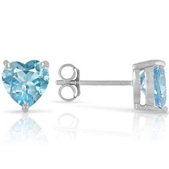 1.06 CT BABY SWISS BLUE TOPAZ 925 STERLING SILVER EARRINGS STUD