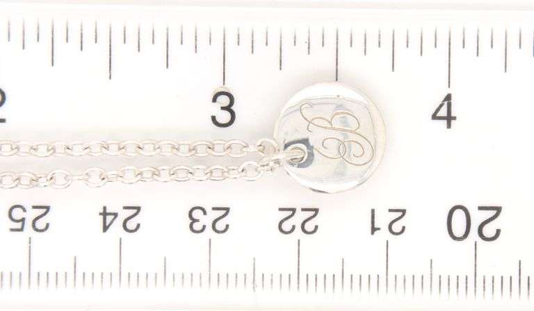 Tiffany & Co B Initial pendant on chain