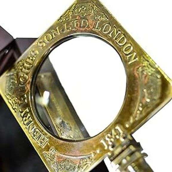 Brass Sherlock Holmes Magnifying Glass with Box