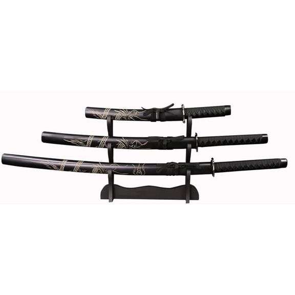 Japanese Samurai Katana 3-Piece with Stand