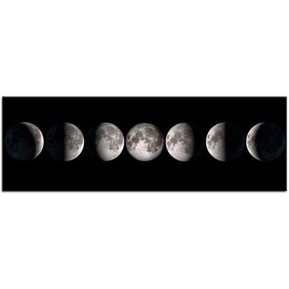 Phases of the Moon Canvas Wall Art