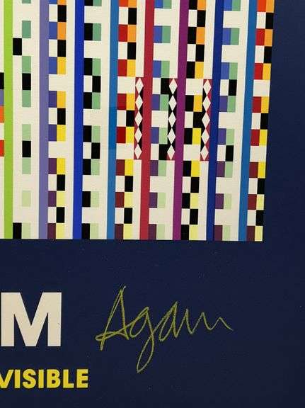 Highly Collectible Yaacov Agam Hand Signed Color Serigraph