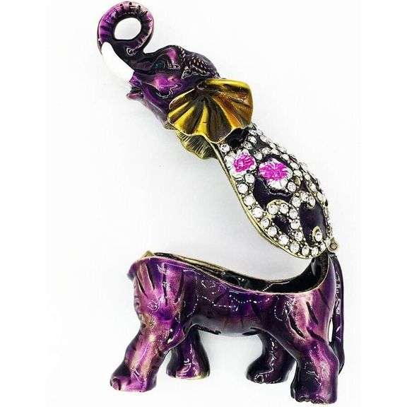 Bejeweled Elephant Trinket Box