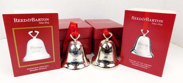 2 Reed & Barton Christmas Bells with Boxes