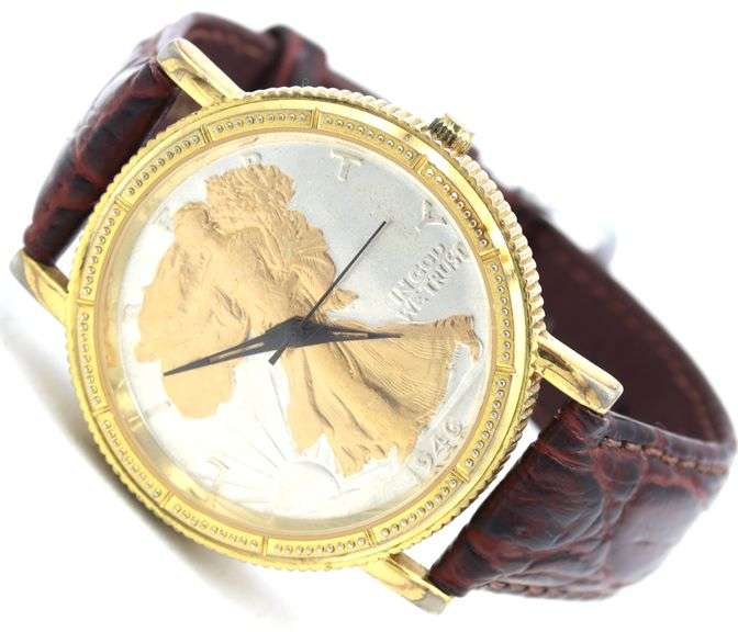 Consort half dollar liberty coin quartz watch