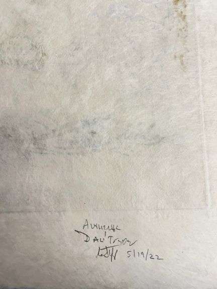 Rare Pencil Signed Dali Original Etching With Gold Flakes From The 'Golden Lovers' Suite