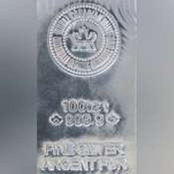 100 oz. Fine Silver Argent Pure 999.9 Royal Canadian Mint 2021 numbered Bar