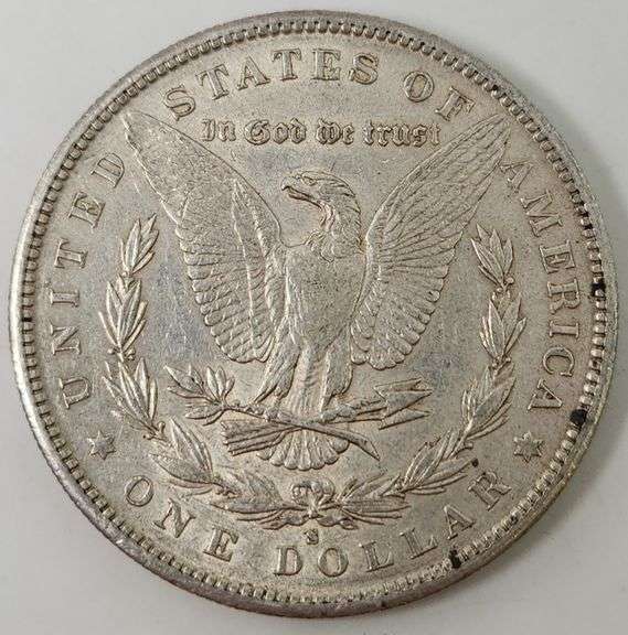 1890 S Morgan Silver Dollar, Cleaned