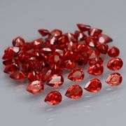 Premium 9.52ct pear cut cherry red Garnet set