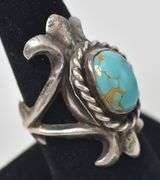 Native American Turquoise Gemstone Ring in Sterling Silver