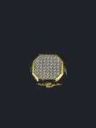 Men's 14 Kt Gold Plate 6.25 Cttw Lab Simulated Diamond Ring