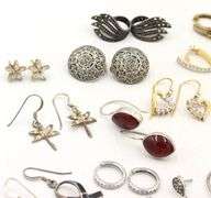 Group Lot of Vintage 925 sterling silver earrings