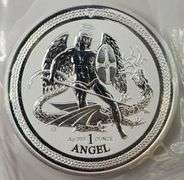 2016 Isle of Man 1 oz 999 Fine Silver "Angel" Reverse Proof Coin Mint Sealed