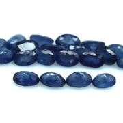 Richly colored 7.10ct ink blue Sapphire set from Madagascar