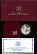 6 Different Commemorative Silver Dollars in Box w/Certificates