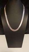 Classic 33.8 Gram 14 Kt Tri-Layered .925 Sterling Silver Plate Herringbone Necklace