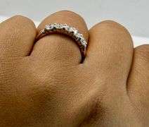 14K White Gold Round Brilliant Cut Diamond Wedding Band