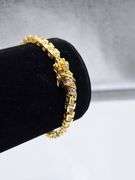 Sparkling 10.5 Ctw Lab Simulated Diamond 14 Kt Yellow Gold Plated Tennis Bracelet