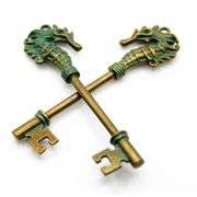 Set of 2 Vintage Seahorse Keys