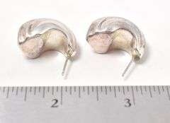 J-Hoop Earrings in Sterling Silver