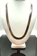Huge 41.6 Gram 14 Kt Gold Plated Herringbone Necklace
