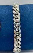 Stunning 8in Italian Silver Miami Cuban Link Bracelet