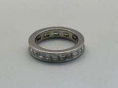 Platinum Princess Cut Diamond Wedding Band