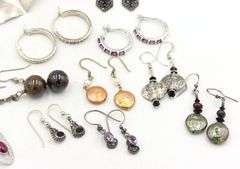 Group lot of Vintage 925 sterling silver earrings