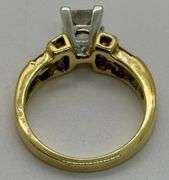 14K Two-Tone Gold Princess Cut Diamond Ring