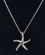 Starfish Pendant Necklace in Sterling Silver
