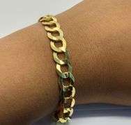 14K Yellow Gold Italian Curb Link Bracelet