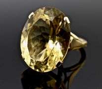Breathtaking Large Citrine 14K Yellow Gold Ring