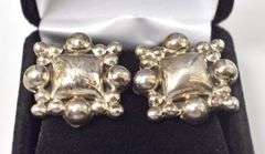 Stud Earrings in Sterling Silver