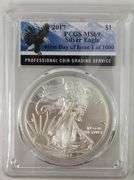 2017 American Silver Eagle PCGS MS 69 - First Day Of Issue