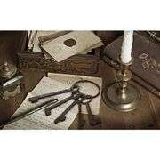 Old Cast Iron Skeleton Keys Set