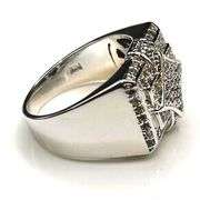 Men's 14 Kt White Gold Plated 5.75 Cttw Lab Simulated Diamond Ring