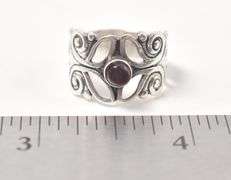 Amber Gemstone Ring in Sterling Silver