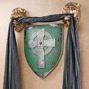 Celtic Cross Warrior's Shield Wall Decor