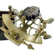 Solid Brass Nautical Sextant with Hardwood Box