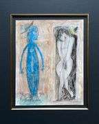 Spectacular One Of A Kind Mixed-Media On Paper by Romgo