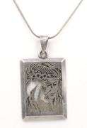 Vintage 925 Sterling silver Mexico pendant on snake chain