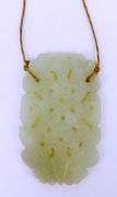 Vintage Large Carved Jade Pendant
