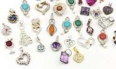Group lot of Vintage 925 sterling silver pendants