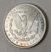 1880 O Morgan Silver Dollar, Wheel Mark Reverse