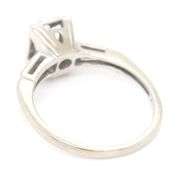 Estate 14K WG 1/2 Ct. Emerald Cut Diamond Ring