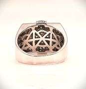 Men's 14 Kt  White Gold Plated 5.75 Cttw. Lab Simulated Diamond Ring