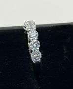 14K White Gold Round Brilliant Cut Lab Diamond Wedding Band