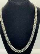 Beautiful 22in Italian Silver Miami Cuban Chain